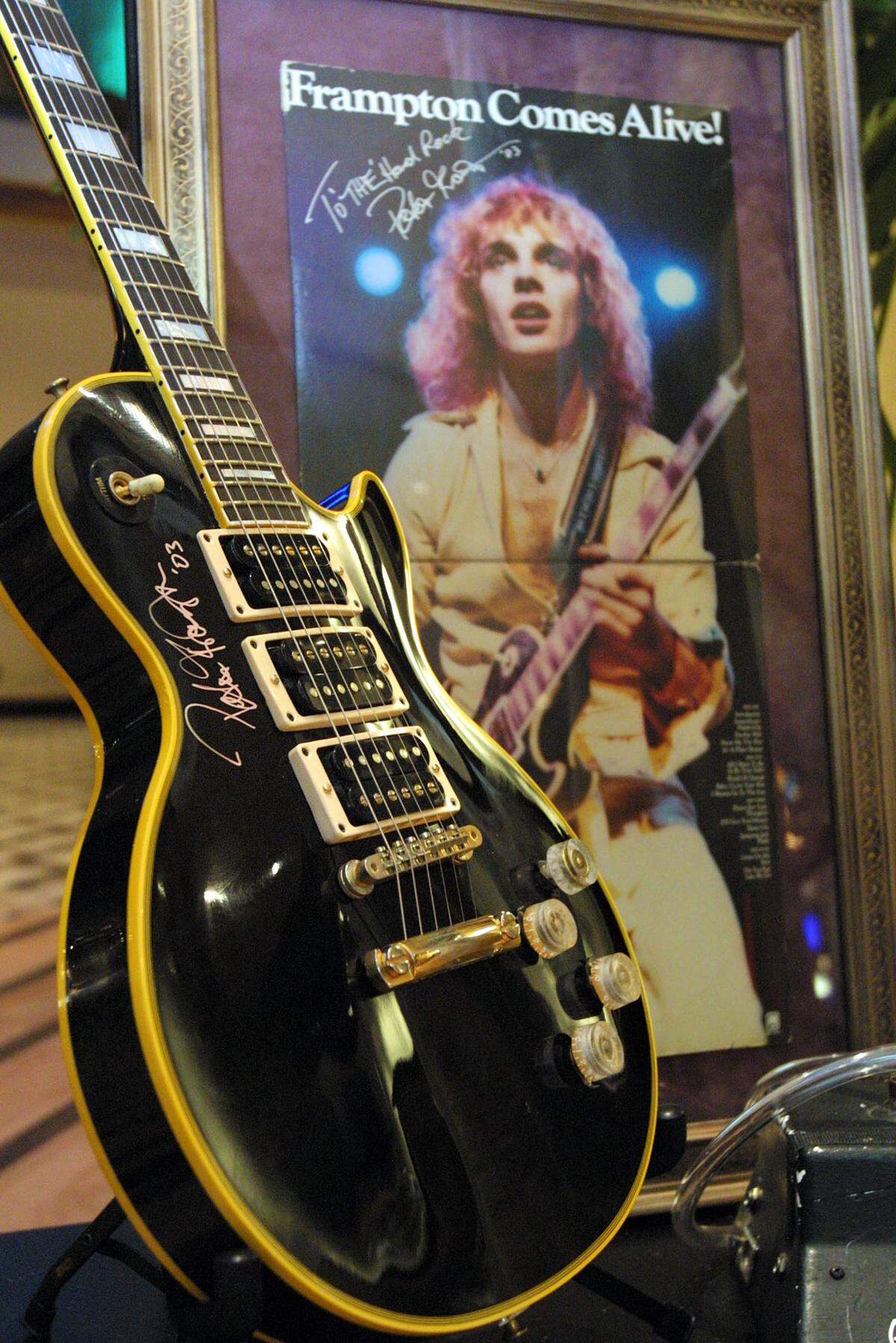 Peter Frampton memorabilia at the Seminole Hard Rock near Hollywood.