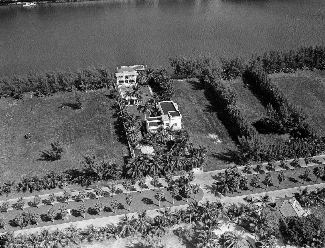 This is an aerial view of the home of gangster Al Capone in Miami Beach on Oct. 24, 1931.