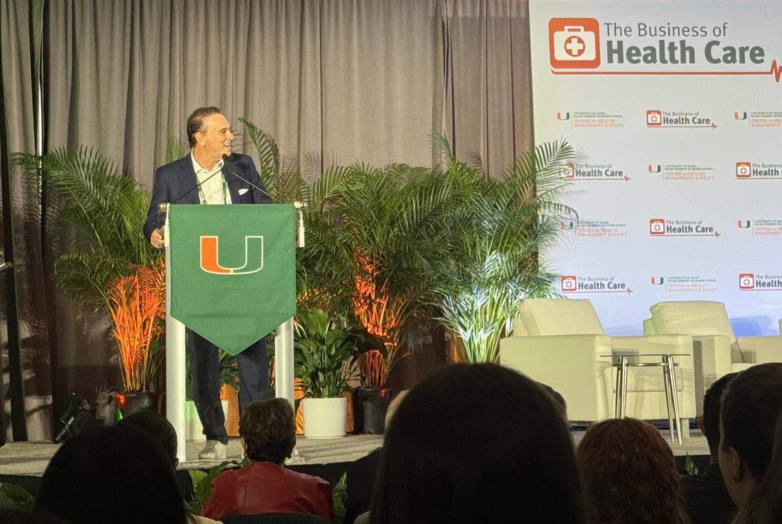 David Wagner, the South Florida market president of Florida Blue, speaks at the annual Business of Health Care conference at the University of Miami on Friday, Feb. 6, 2026.