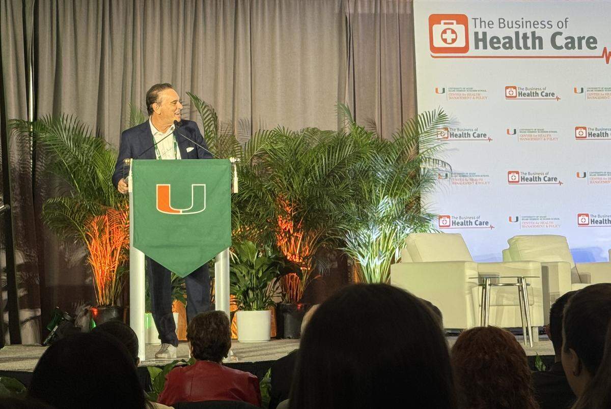 David Wagner, the South Florida market president of Florida Blue, speaks at the annual Business of Health Care conference at the University of Miami on Friday, Feb. 6, 2026.