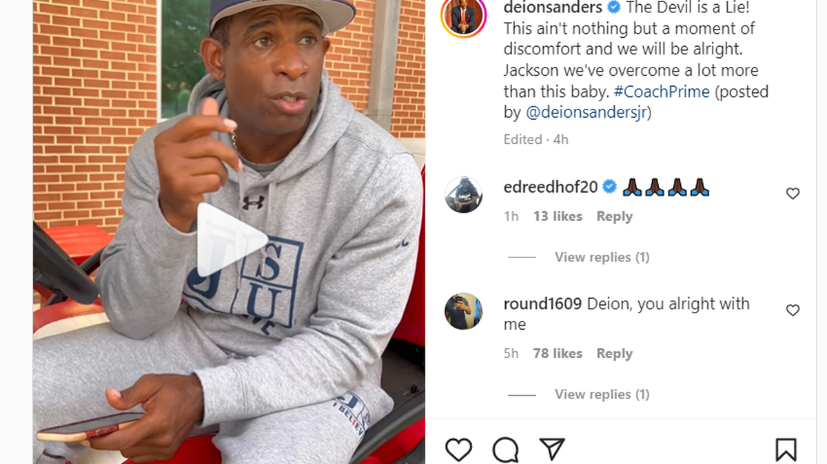 Jackson State head coach Deion Sanders released a video message on his Instagram page on Tuesday, Aug. 30, 2022 detailing the struggles facing the residents and his football team in Jackson, Mississippi after heavy rains caused flooding and a state of emergency.