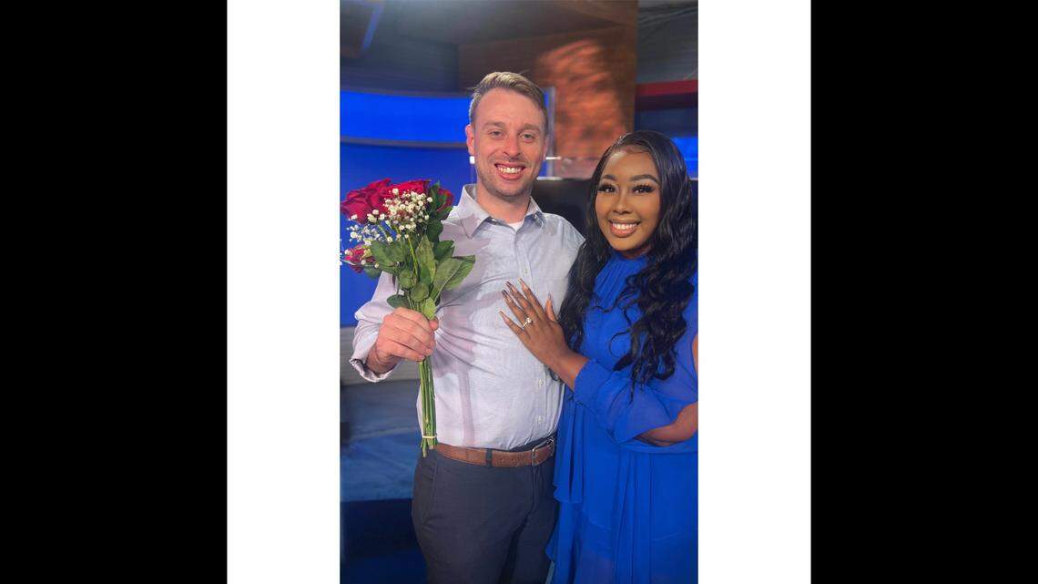 Two news anchors got engaged on TV in Tennessee.