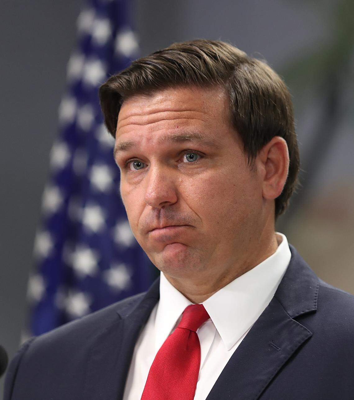 Florida Gov. Ron DeSantis at Bayview Elementary School in Fort Lauderdale on Monday. The governor said his proposed 2020 budget recommendation will include a pay raise for more than 101,000 teachers.