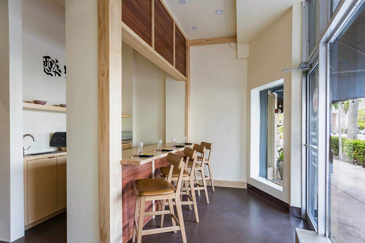 The express counter at the front of Miss Crispy Rice is designed to cater to diners trying to have a quick meal.