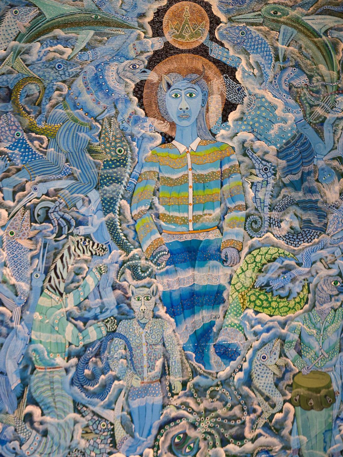 Pictured is Haitian artist Frantz Zephirin’s “La Metamorphose d’Erzulie,” 1996, acrylic on canvas.