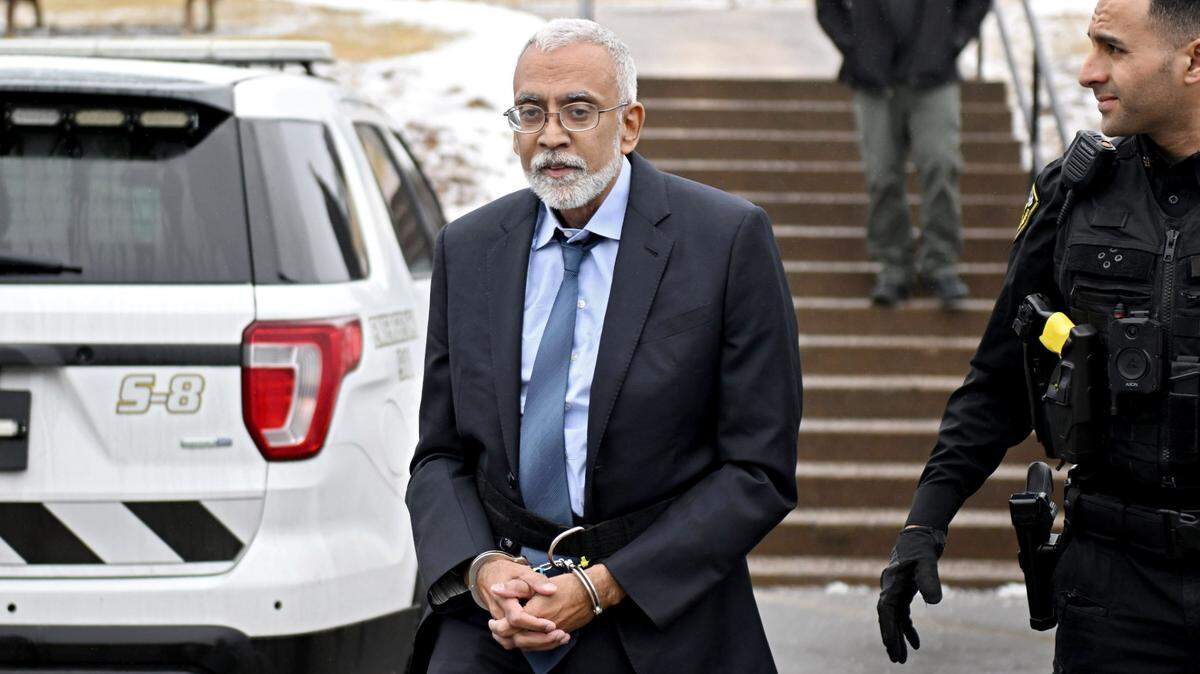 Subramanyam ‘Subu’ Vedam arrives at the Centre County Courthouse for his Post-Conviction Relief Act hearing on Thursday, Feb. 6, 2025.