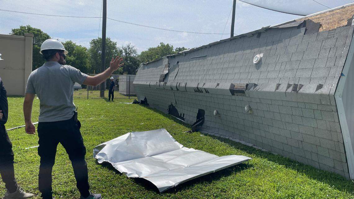 How much hurricane-force wind can a house take before blowing down? Take a look