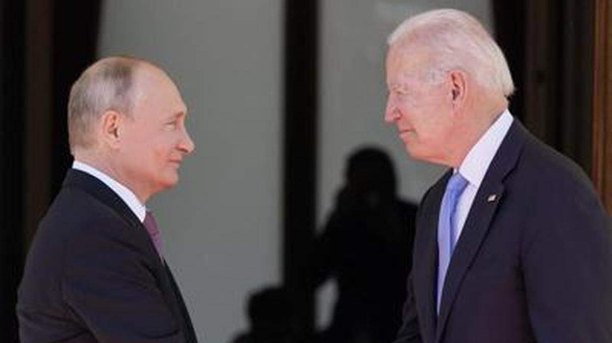 President Biden and Russian President Vladimir Putin, meet at the Villa la Grange, in Geneva, Switzerland in June 2021.