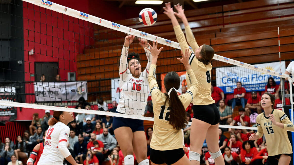 Doral Academy volleyball denied state title shot by top-ranked Plant ...