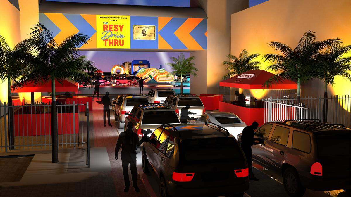 Servers will deliver food to guests in their cars at the Resy Drive-Thru dining event at Mana Wynwood.
