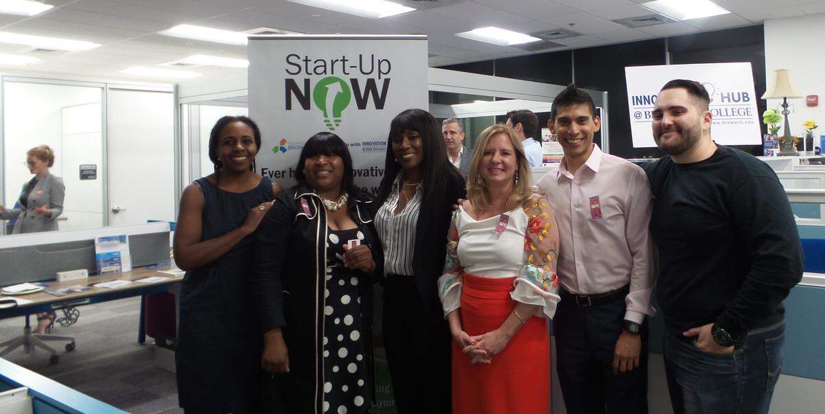 Recent graduates from Broward College’s Startup NOW Accelerator.  The program is available to any Broward resident with a high school degree.