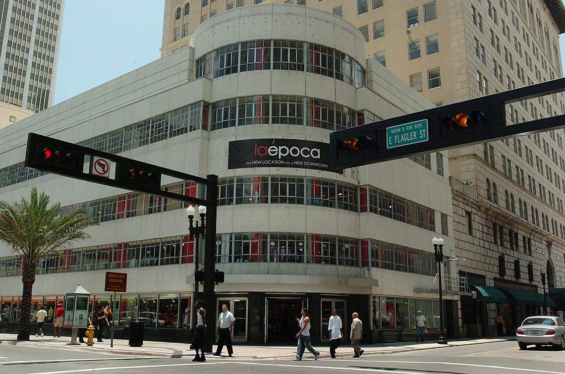 La Epoca, pictured in 2007, in the old Walgreens building in downtwon Miami.
