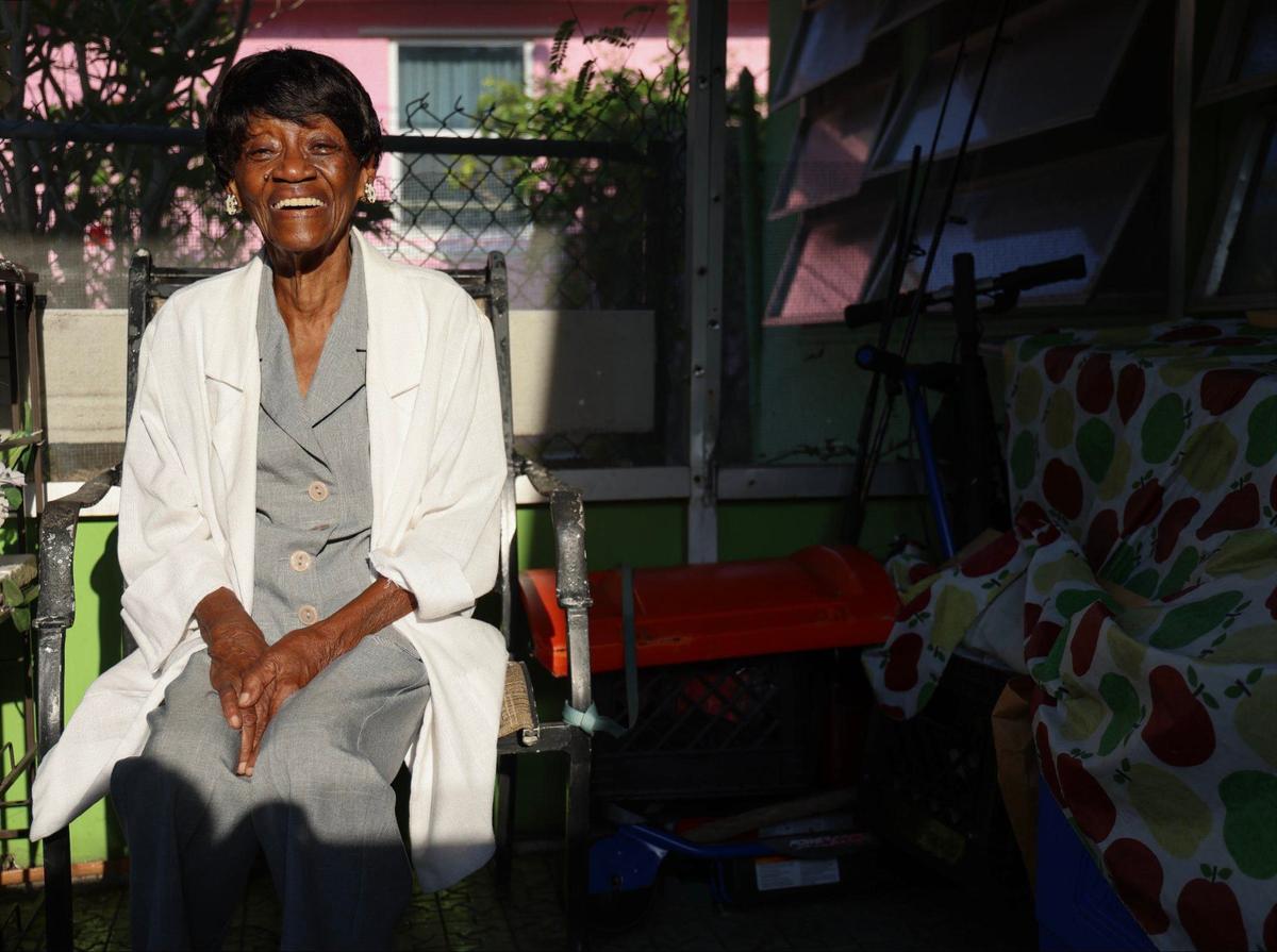 Frederica Simmons Brown, a 92-year-old resident of Coconut Grove who was part of the planning committee for the Goombay Festival, reminisces on the origin of the Goombay Festival at her Coconut Grove home on Sunday, May 26, 2024 in Miami, Florida.