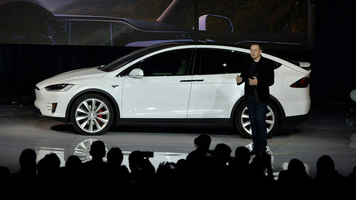 Elon Musk, Tesla Motors CEO, unveils the Model X at a launch event in Fremont, California in 2015.