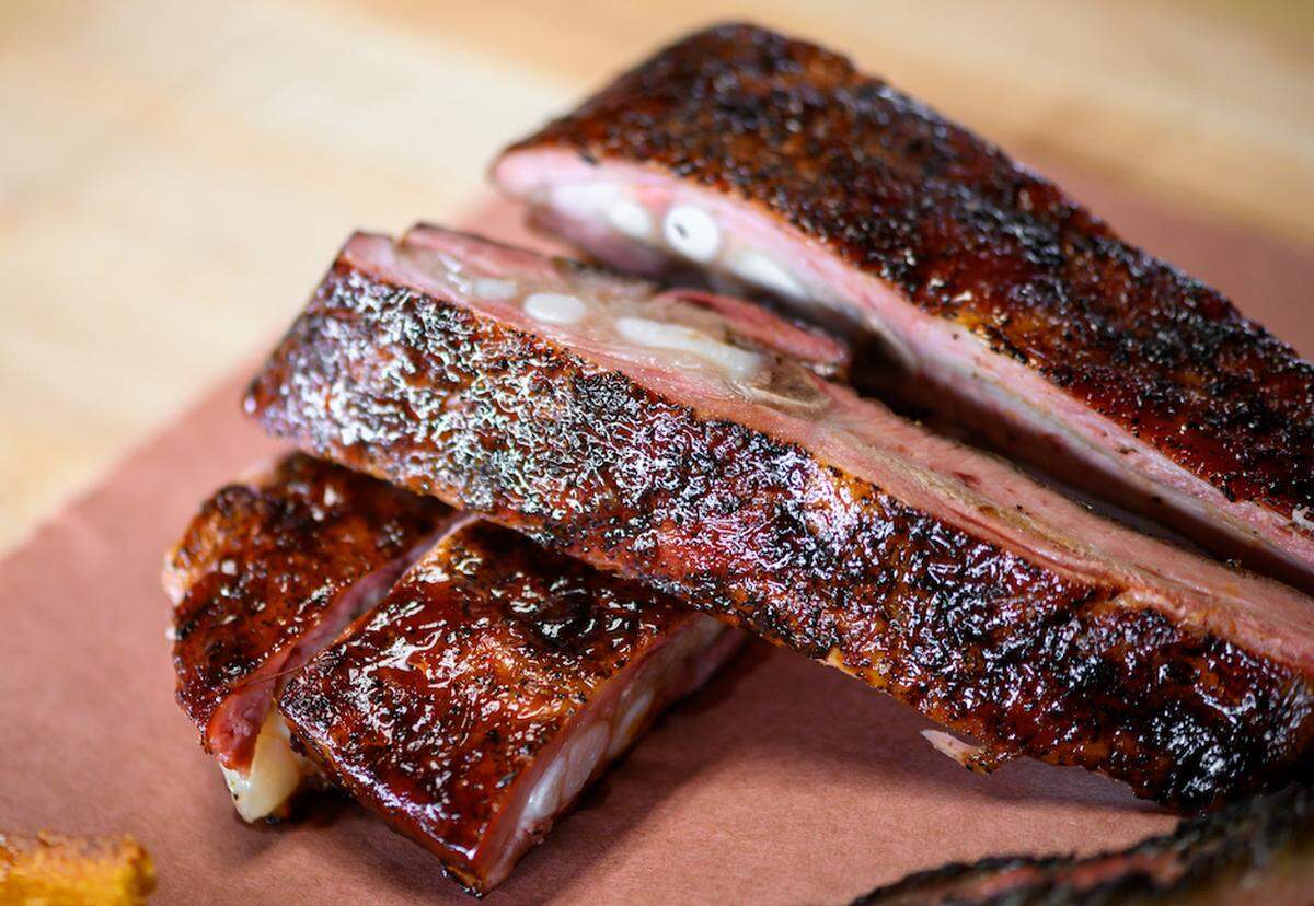 Spare ribs at Hometown Bar-B-Cue