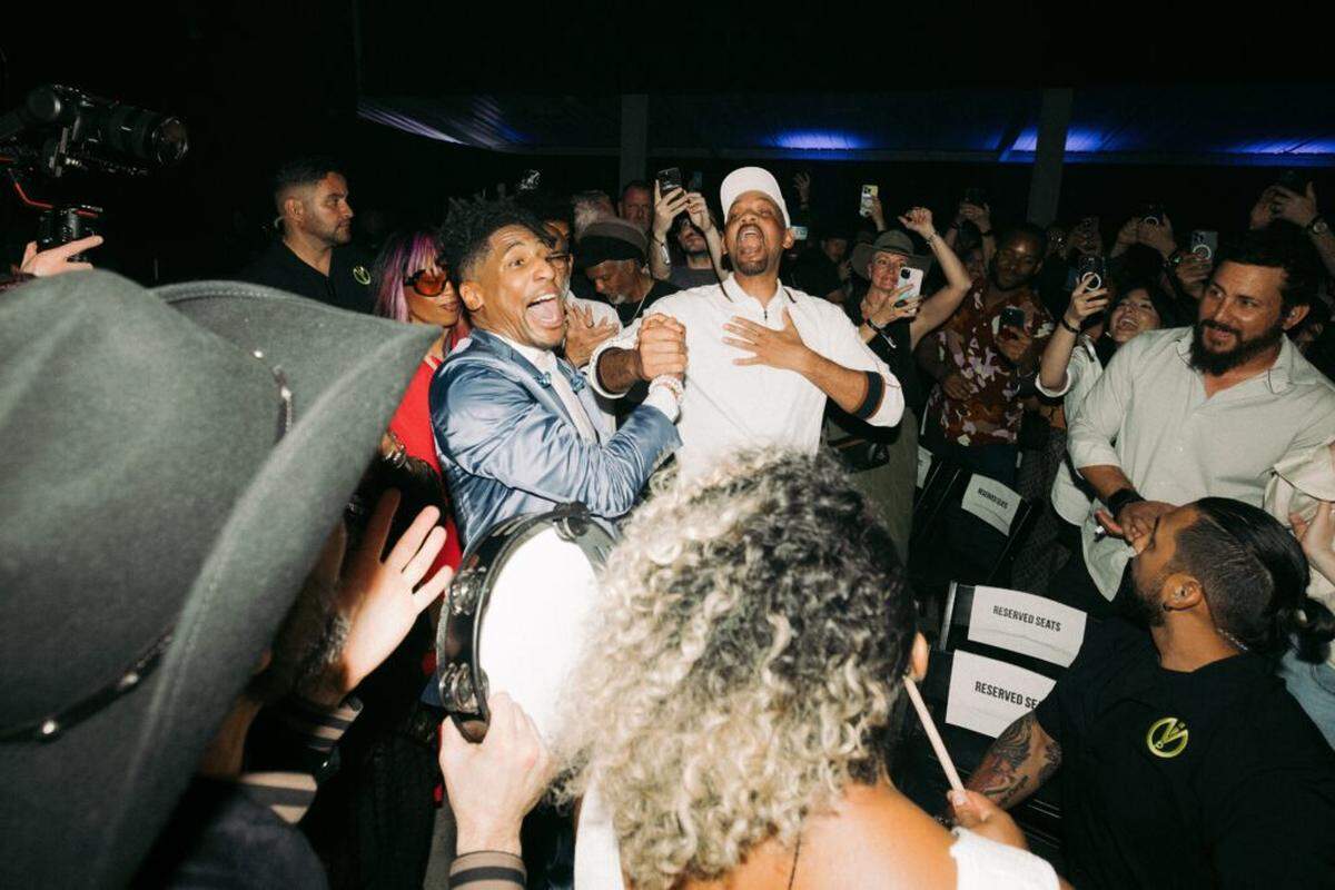 At the 2024 Montreux Jazz Festival, Jon Batiste and actor Will Smith.