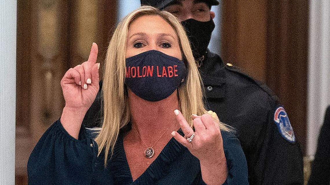 “No, no, no — what I meant to say was ‘shrewish’ lasers beams started those wildfires” | Opinion