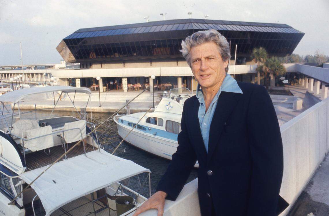 12/10/1972: Alfred Browning Parker, seen in front of his Miamarina, was known as one of Miami’s top archtects.