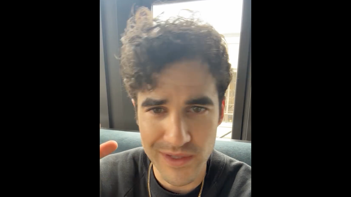 Darren Criss called his wife a hero after he won his first Tony Award.