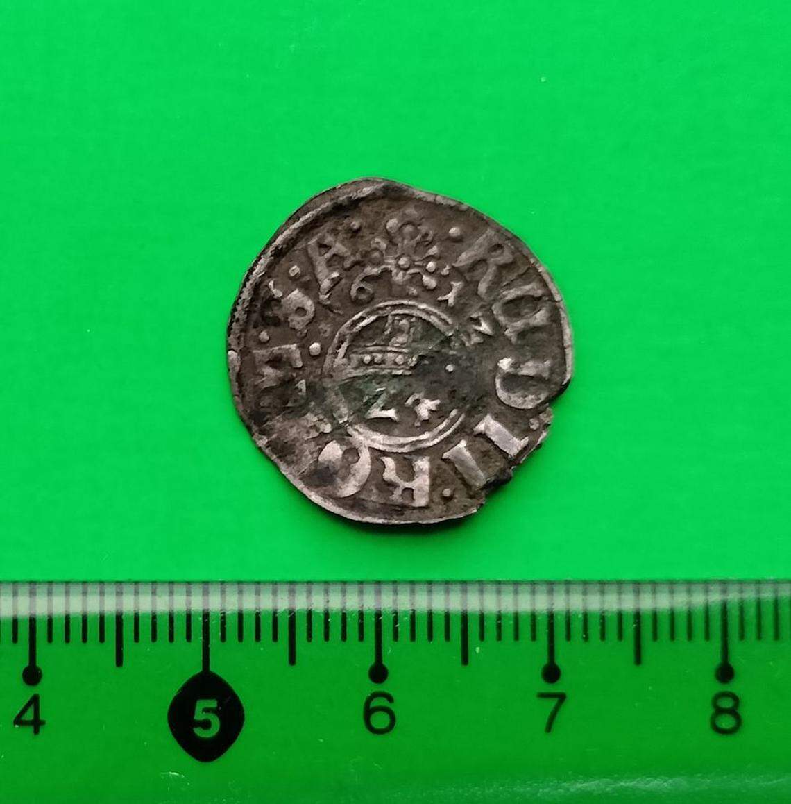 A well-preserved coin dating to 1612.