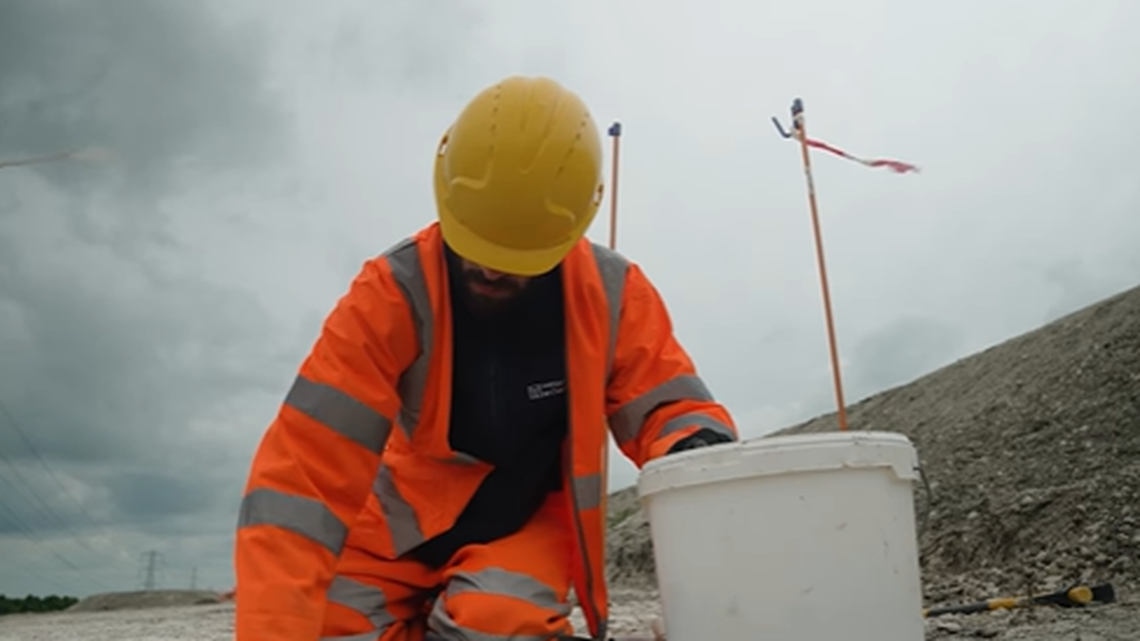 An ancient settlement was discovered at a power site in southern England.