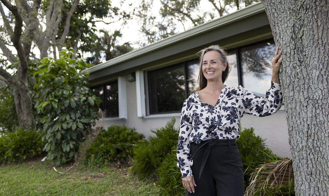Brevard County District 3 Commissioner Kim Adkinson is photographed outside of her offices on Thursday, Oct. 16, 2025, in Melbourne, Fla.