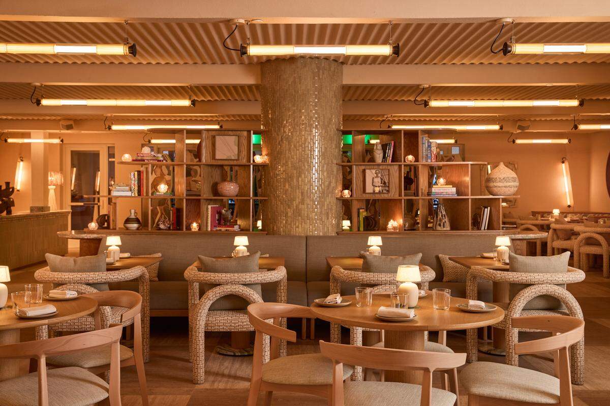 The dining room at Pauline at The Shelborne by Proper in Miami Beach.