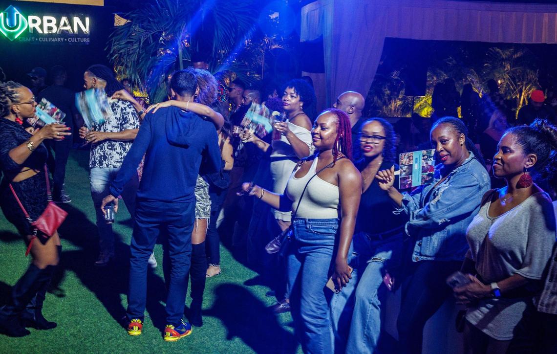 Guests enjoyed the music and the ambiance during the Basel B.A.E (Black Art Experience) celebrated at The Urban during the Miami Art Week in Overtown, on Friday December 8, 2023.