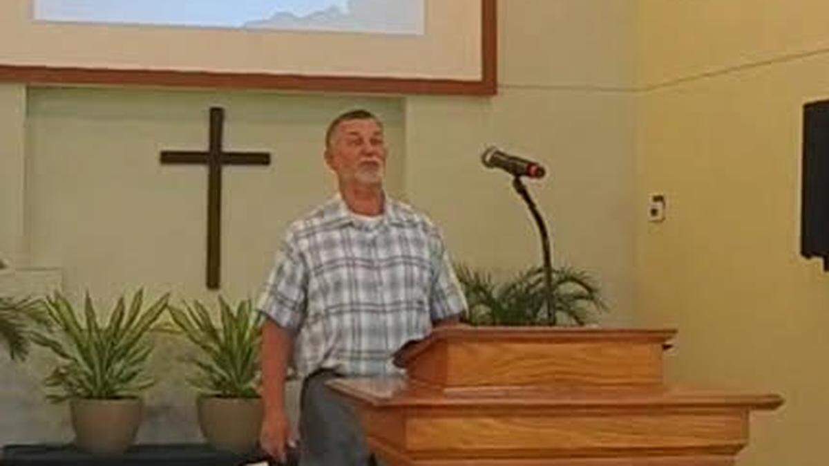 Monte Chitty, pastor of First Baptist Church in Marathon, gives a sermon in November 2021. Chitty was arrested Monday, March 4, 2024, on charges he served a 15-year-old girl alcohol and sexually abused her inside his Florida Keys church.