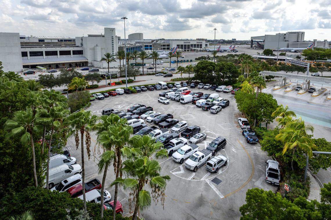 Parking is expected to fill up at the Dolphin parking garage at Miami International Airport.