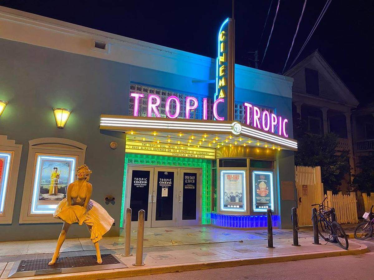 The Tropic Cinema on Eaton Street right off Duval, was empty on March 22, 2020.