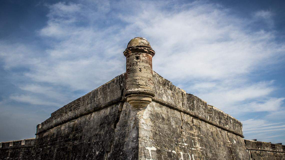A suspected drunk driver ran down two people in a crosswalk before crashing outside Florida’s Castillo de San Marcos National Monument in St. Augustine, investigators say.