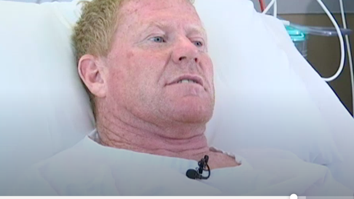 A body surfer said a shark bit his arm after he accidentally headbutted in while surfing off the coast of Australia over the weekend. He punched it several times. He was sent to hospital in stable condition