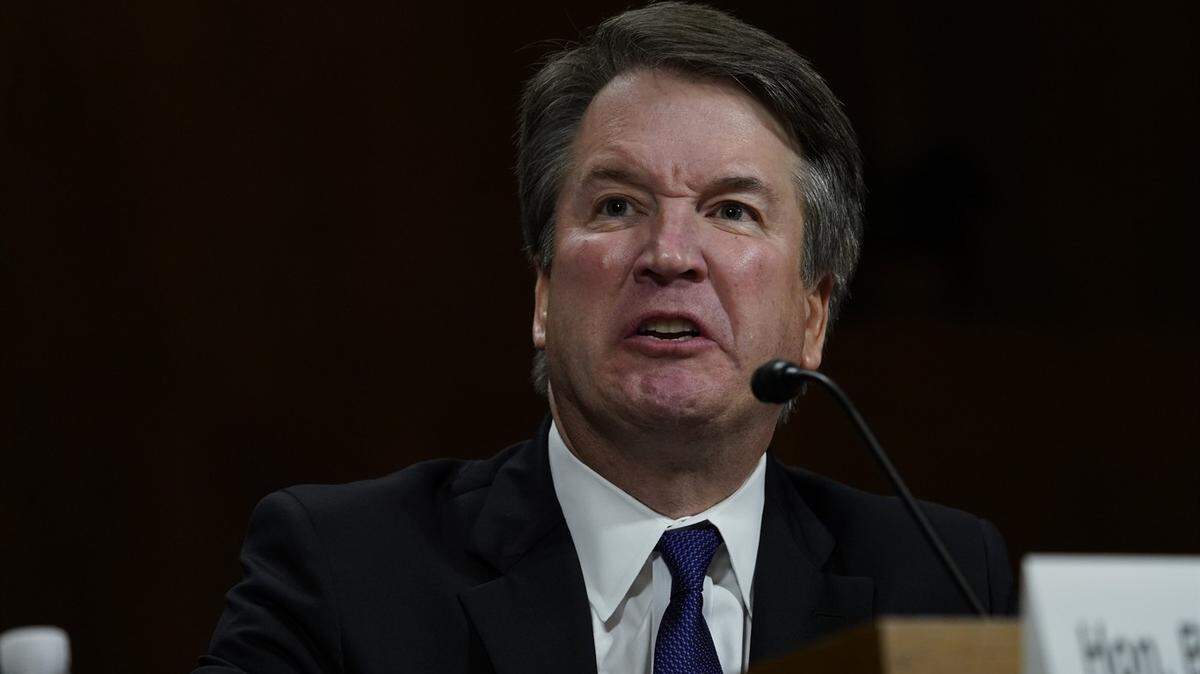 Supreme Court nominee Brett Kavanaugh testifies before the Senate Judiciary Committee on Capitol Hill in Washington, in September 2018.