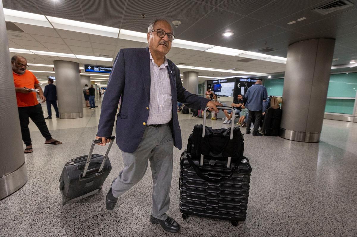 Maulik Radia, who lives in New Jersey and runs a business in Haiti, was one of the passengers who arrived at MIA on Thursday aboard American Airlines flight 819 from Port-au-Prince.
