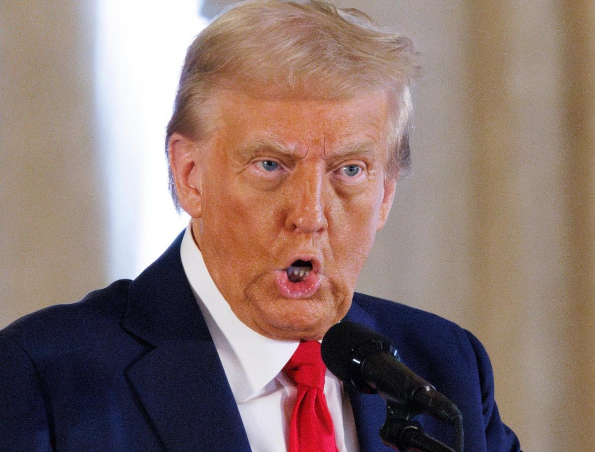 Republican presidential nominee former President Donald Trump speaks about his campaign during a news conference on Tuesday, Oct. 29, 2024, at his Mar-a-Lago estate in Palm Beach, Fla.