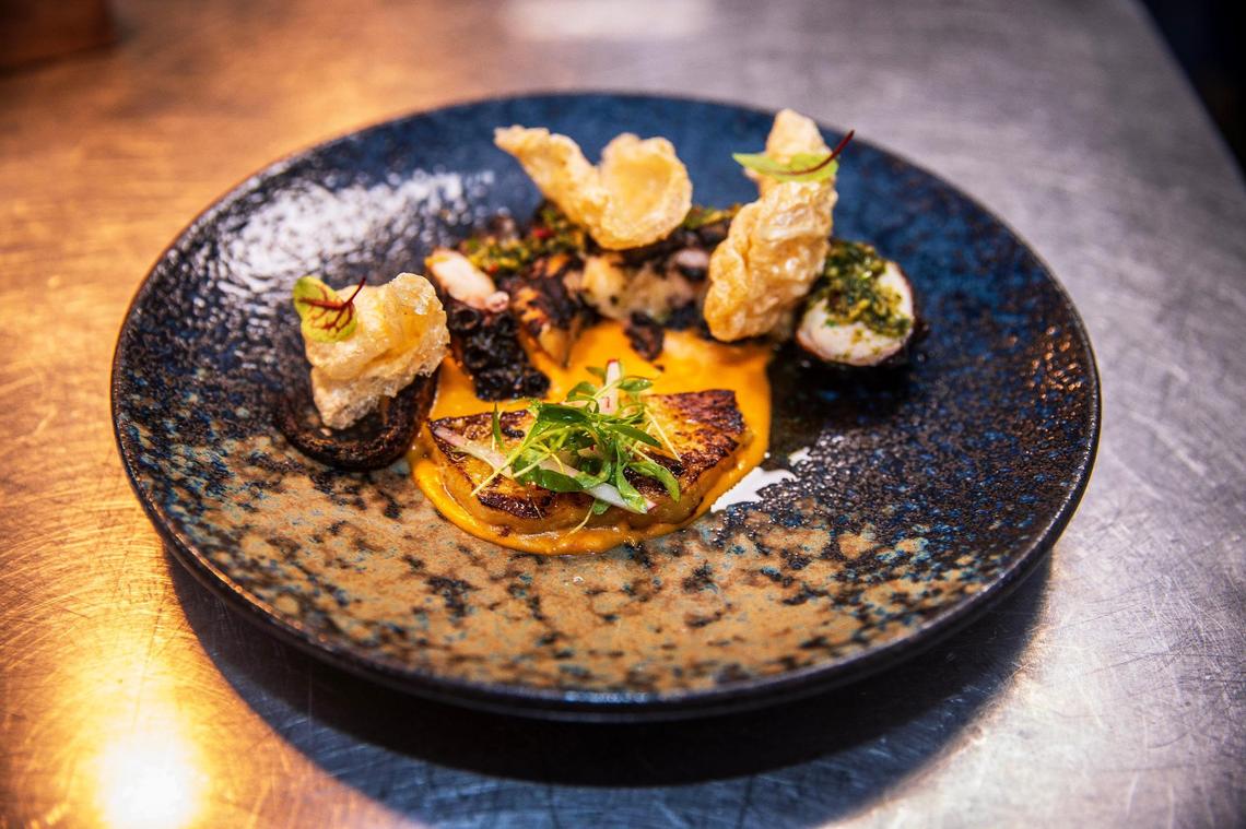 Cracklin’ Octopus at Ocean Social by Tristen Epps in Miami Beach.