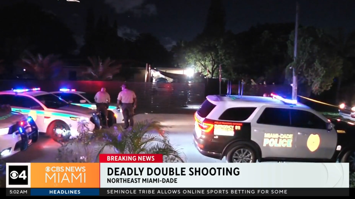 A double shooting in northeast Miami-Dade killed one person and critically wounded another in the early morning hours of Wednesday, Nov. 8, 2023.