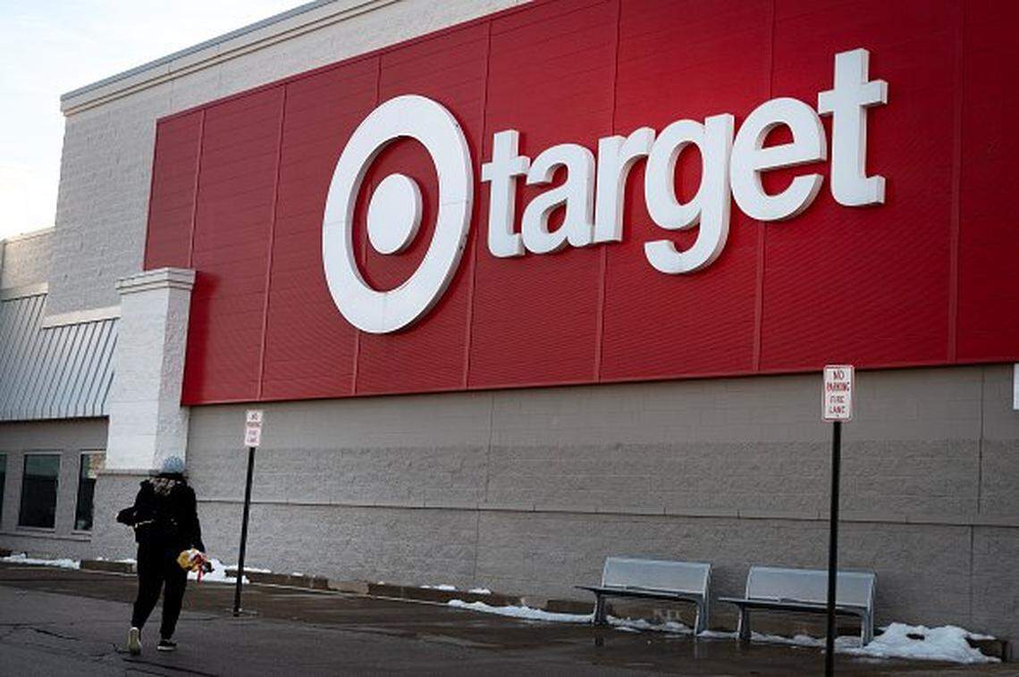 CHICAGO, ILLINOIS - FEBRUARY 10: A sign hangs outside of a Target store on February 10, 2026 in Chicago, Illinois. Target plans to cut about 500 jobs at distribution centers and regional offices, but plans to increase the number of employees at their retail stores. (Photo by Scott Olson/Getty Images)