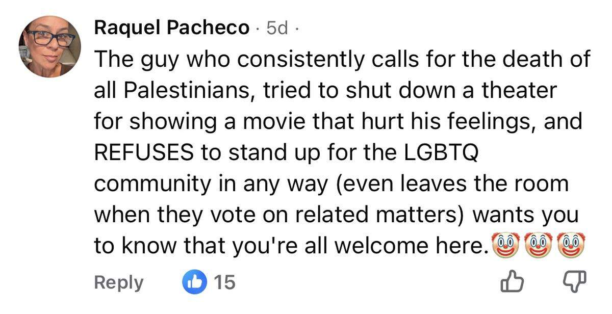 Pacheco’s comment on Meiner’s post.