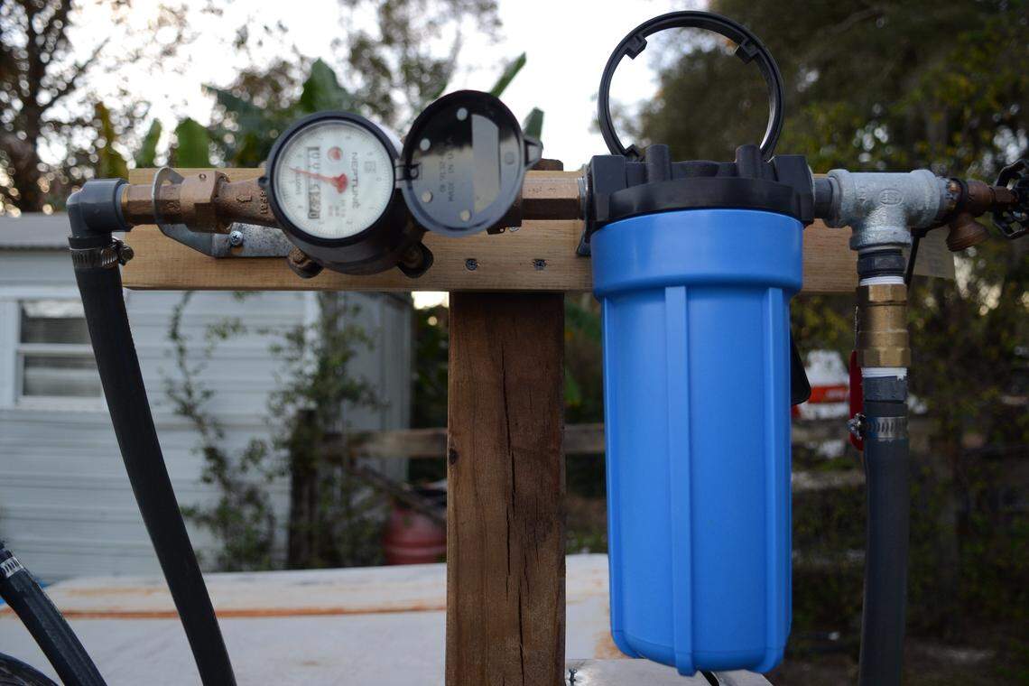 Linda Lawson’s well received a filter from the state, which was installed in November. Her family has also received a regular supply of bottled water for drinking, cooking, bathing and other household activities.