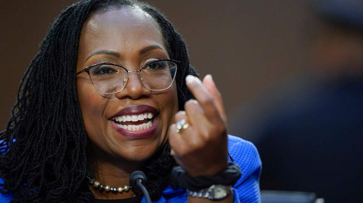 Supreme Court nominee Ketanji Brown Jackson testifies during her Senate Judiciary Committee confirmation hearing on Capitol Hill in Washington on March 23, 2022.