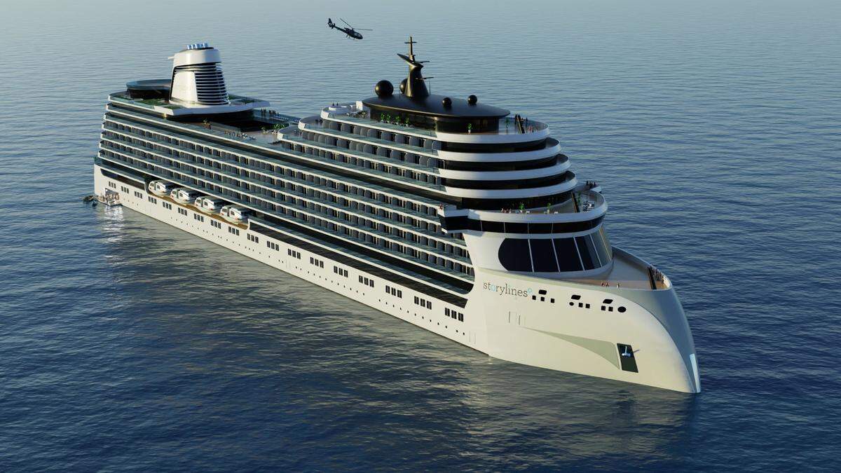 Here’s a rendering of the MV Narrative, a residential cruise ship Storylines is building.