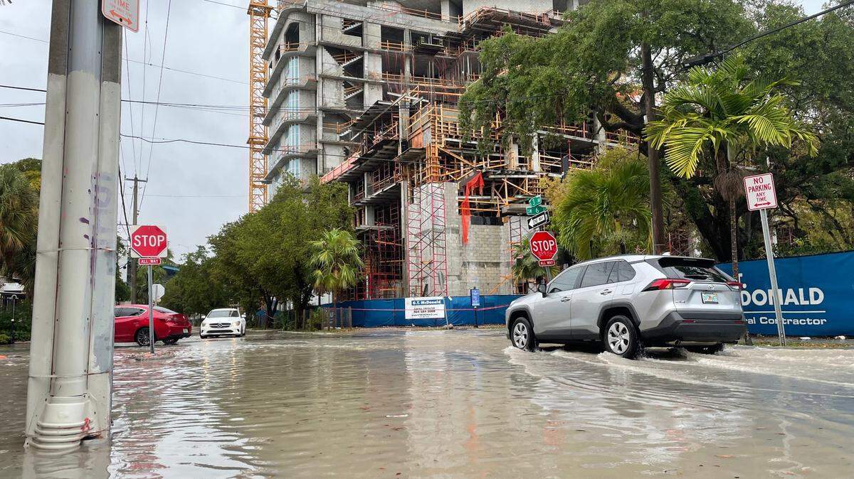Flooding in Brickell on Monday, April 10, 2023.