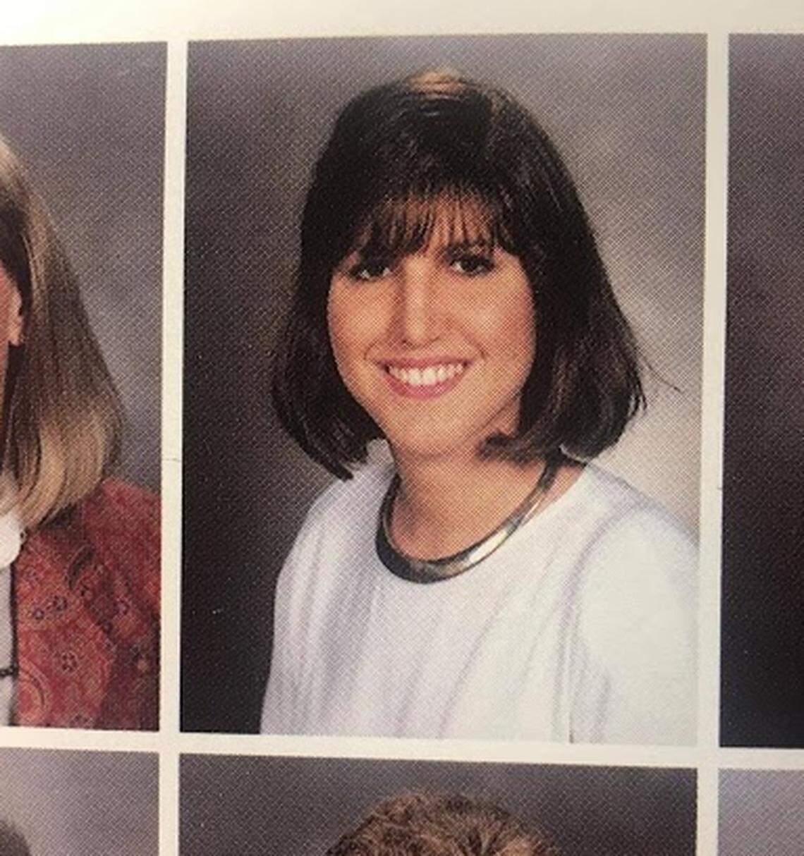 Betty Guerra in her yearbook photo during her teaching years at G. Holmes Braddock High in Miami-Dade.