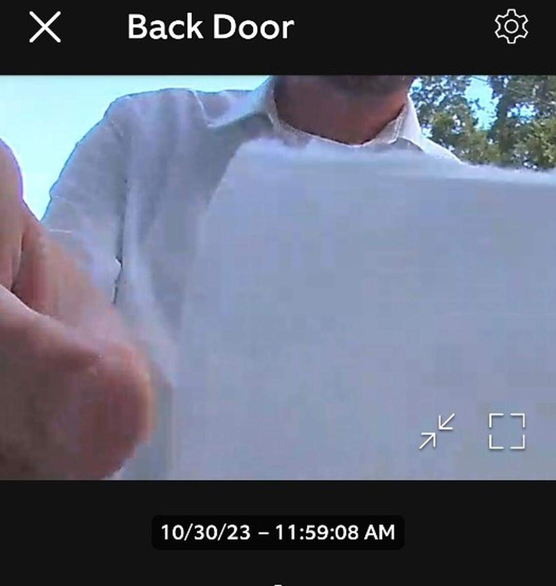 Father Peter Robichau, secretary of the Orthodox Church in America for the Dioceses of the South, covering a security camera at a local parish in Miami. The church, Sts. Peter and Paul Russian Orthodox Greek Catholic Church, has been the subject of a nearly three year legal battle over the property between the larger diocese and the small independent parish.