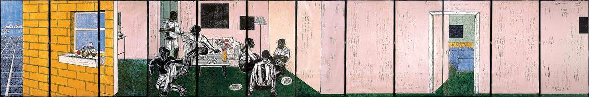 Kerry James Marshall’s untitled work on wood from 1998-99 is among the works on display this season at the Rubell Museum.