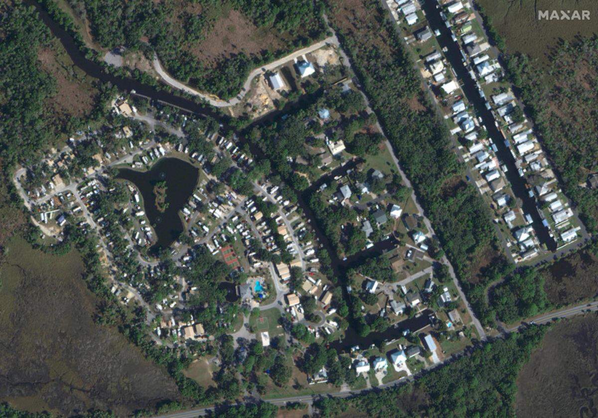 This is how Crystal River, Florida looked before Hurricane Idalia on Jan. 12, 2023.