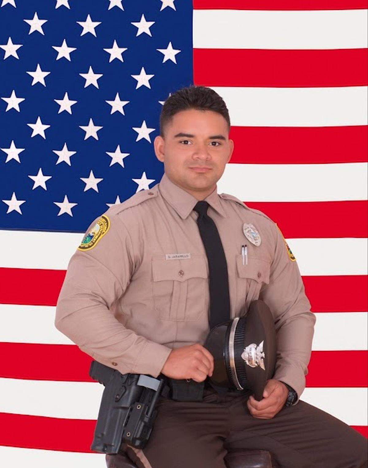 Miami-Dade Sheriff’s Office Deputy Devin Jaramillo ‘was brutally attacked and he was murdered’ while responding to an accident scene, the sheriff said Friday, Nov. 7, 2025.