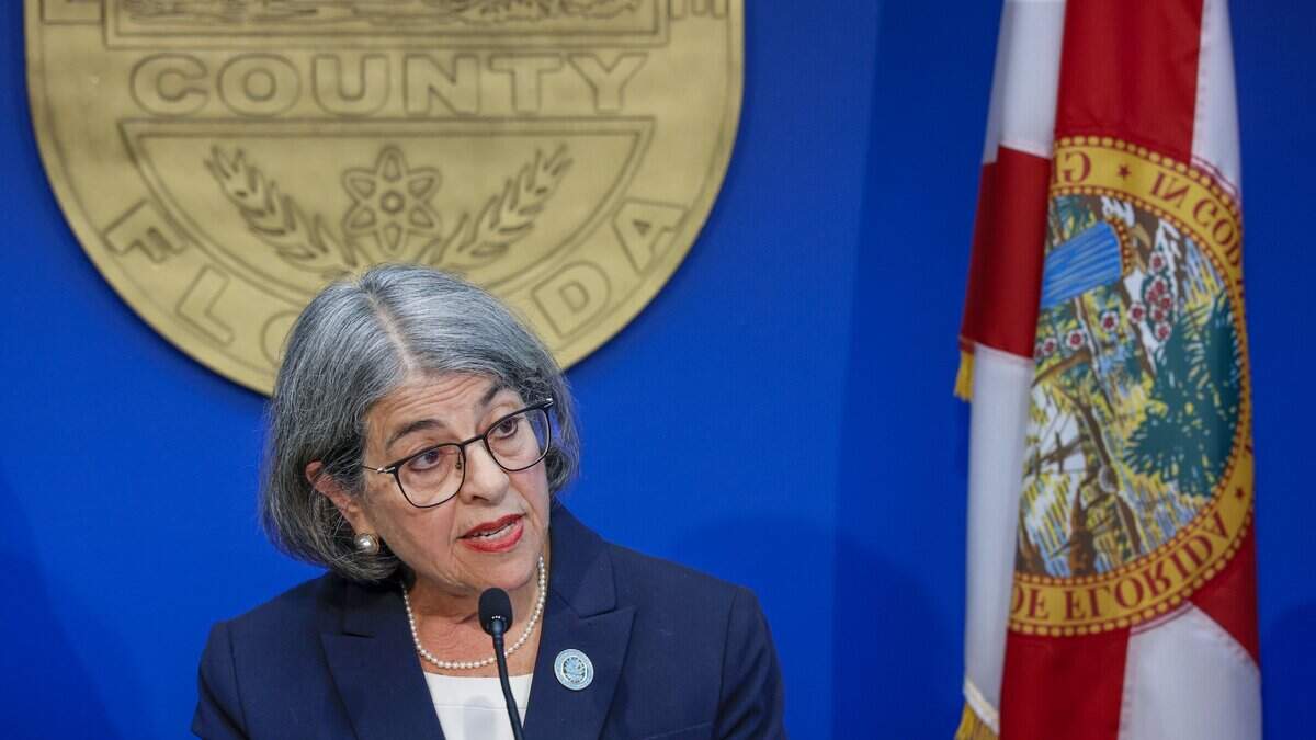 Miami-Dade Mayor Daniella Levine Cava unveils her proposed 2027 budget, which she describes as protecting core services while keeping property tax rates flat, Wednesday, July 15, 2026, at County Hall in Miami. The County Commission will vote on the budget in September.